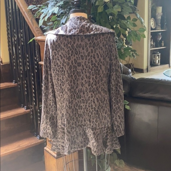 Vintage style Marisa Christina Long Leopard double breast cardigan L Bla… - Picture 12 of 12